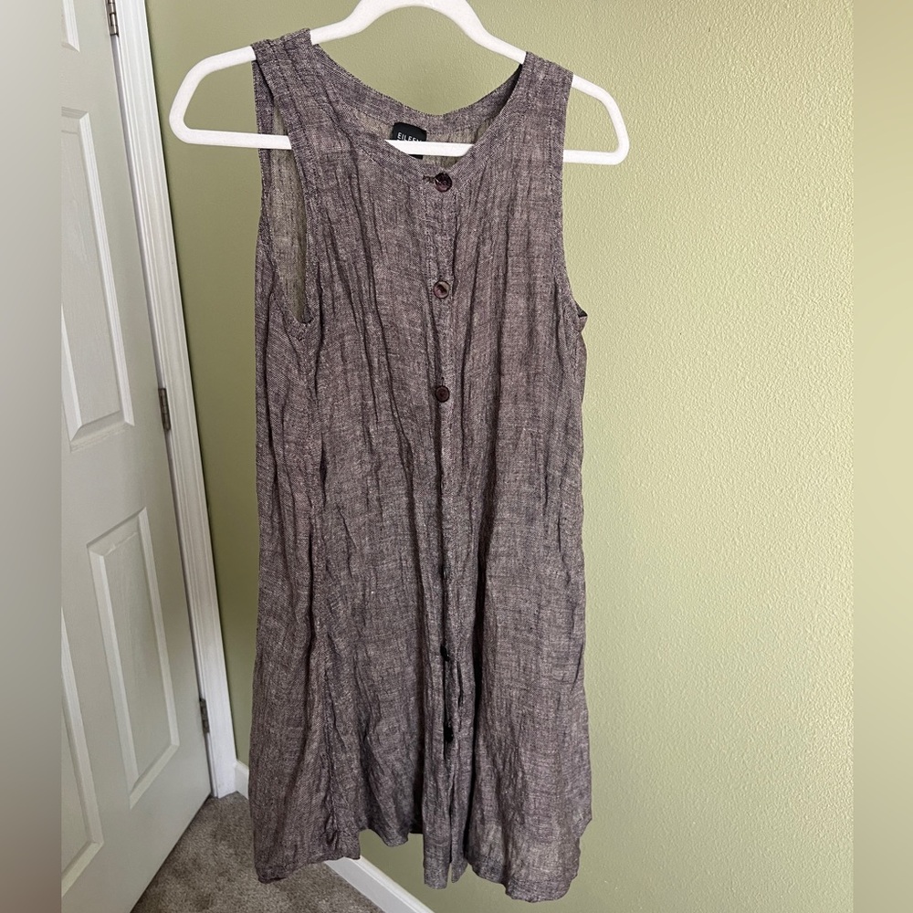 Eileen Fisher Linen Button Dress